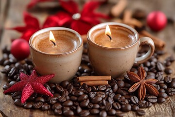 Cozy Christmas Coffee Candles