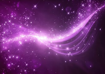 Fototapeta premium Purple starry flowing lines background