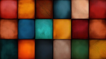Colorful textured square pattern background
