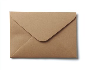 Kraft envelope, blank, studio shot, white background, mail