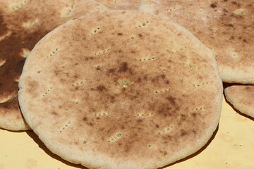 Homemade Moroccan Bread Close Up