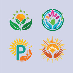 Teamwork Logo abstract two Hands helping. Circle design vector template. Friendship Partnership Support Team work Business Logotype icon.