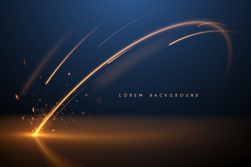 Fototapeta premium Light strike effect with sparks