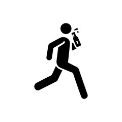Marathon race quench thirst icon with transparent background