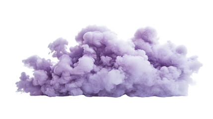 Fototapeta premium Vibrant Purple Cloud on White Background for Creative Designs