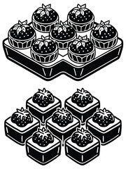 set of cakes