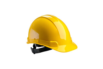 Fototapeta premium Yellow Hard Hat Safety Equipment Construction Worker Protection,