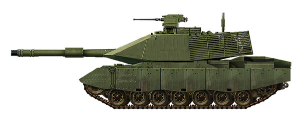 Leonardo's concept for upgrading the Leopard 1 tank, with increased protection, a new turret and a 120mm gun © Tikros