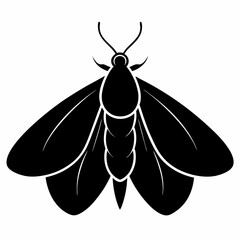 Bold Moth Silhouette Vector Graphic