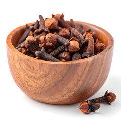 Dried Cloves in a Wooden Bowl: Spicy, Aromatic Spice for Cooking and Healing