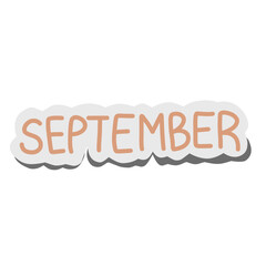 Cute Hand Drawn Sticker Set of Months of the Year Names.