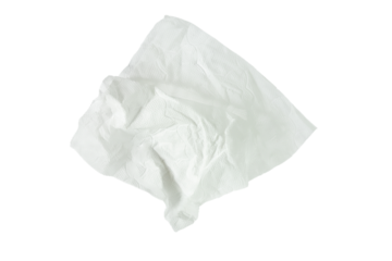 Tissue paper on isolate white background.