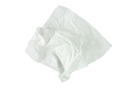 Tissue paper on isolate white background.