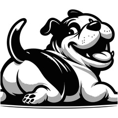 Cute American Bully Butt - Adorable Dog Illustration