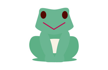Cute and Deformed Frog Character Illustration