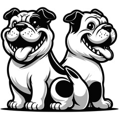Cute American Bully Butt - Adorable Dog Illustration