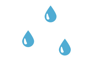Cute Falling Raindrops Illustration