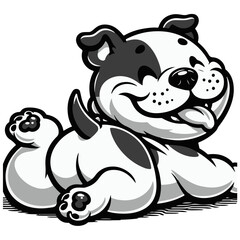 Cute American Bully Butt - Adorable Dog Illustration