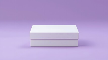 White Blank Box Mockup on Simple Background