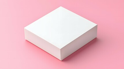 White Blank Box Mockup on Simple Background