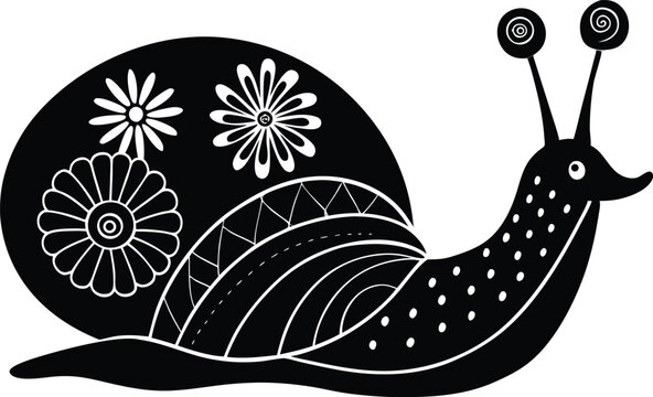 recommend clip art: snail silhouette vector icon, illustration of a snail on white background.