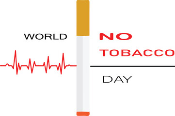 World No Tobacco Day. World Tobacco Day. Cigarette creative concept. Design for poster and banner vector illustration.