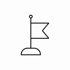 Flag location marker point icon vector sign