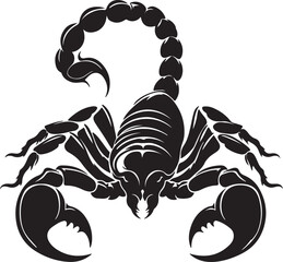 vector illustration of a scorpion silhouette on transparent background