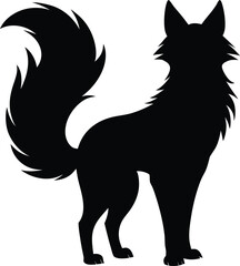 Fox silhouette vector image design