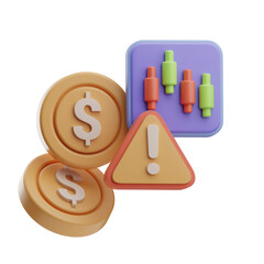 Financial Alert 3D Illustration