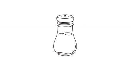 Simple line art salt pepper shaker illustration