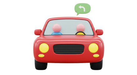 Isolated Car With passengers