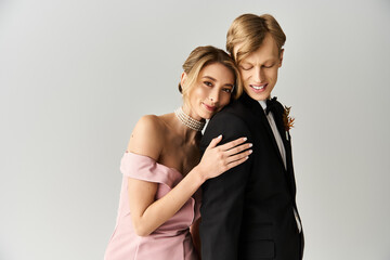 Celebrating love with a modern spring wedding featuring couple in a pink dress