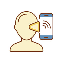 Smartphone assistant for blind person icon