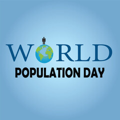 World Population Day, Population day creative concept with population growth and world map design for banner, poster or illustration. EPS 10 file.