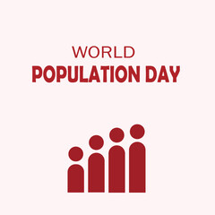 Population growth idea concept,11 July World population day design for poster, banner or social media post. vector illustration. EPS file.