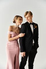 Spring romance blooms in a loving embrace at a joyful wedding celebration