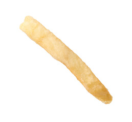 One delicious French fry isolated on white