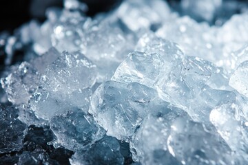 Fototapeta premium Closeup ice cubes