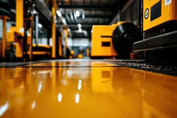 Industrial machinery in a factory