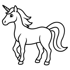 Clean Unicorn Line Art Design