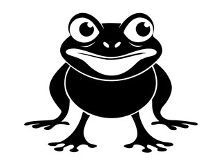 Funny Frog Vector & SVG | Cute Cartoon Frog Silhouette for Crafts, T-Shirts, Stickers & Playful Designs