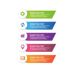 set of five infographic plates vector infographic templates text for your information