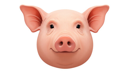 Isolated Pig Face