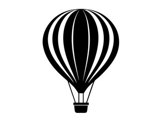 Naklejka premium Hot Air Balloon Silhouette Vector & SVG | Adventure SVG for Crafts