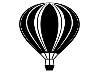Naklejka premium Hot Air Balloon Silhouette Vector & SVG | Adventure SVG for Crafts