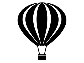 Naklejka premium Hot Air Balloon Silhouette Vector & SVG | Adventure SVG for Crafts