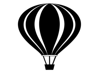 Naklejka premium Hot Air Balloon Silhouette Vector & SVG | Adventure SVG for Crafts
