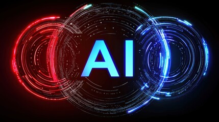 Ai innovations technological advancements in digital environments futuristic graphic design concepts