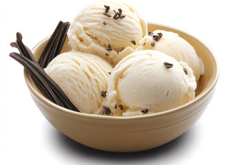 vanilla ice cream in bowl png